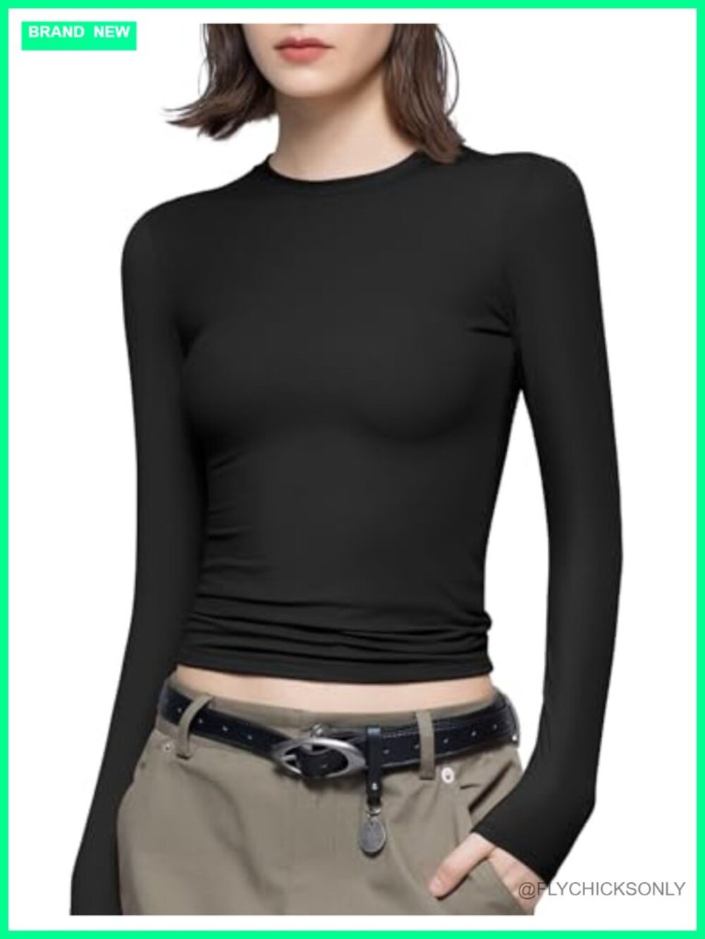 Long Sleeve Crew Neck Slim Fit T-Shirt Basic Tee